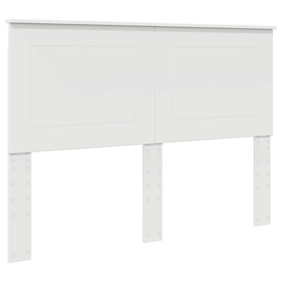 Ramka łóżka Z zagłówkiem Biały 160 x 200 cm Lite drewno sosnowe