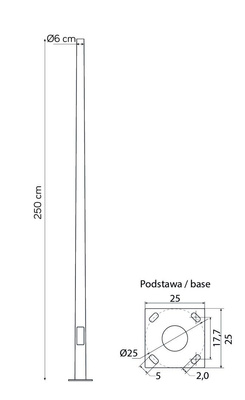 Słup stalowy STR-POLE