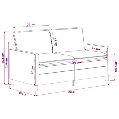 Sofa Czarny 156 x 81 x 87,5 cm Poliester