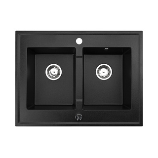 Zlewozmywak Grande 8M / czarny metalik