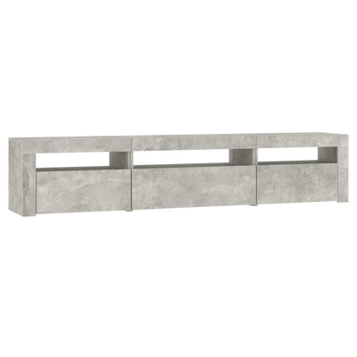 vidaXL Szafka pod TV z oświetleniem LED, szarość betonu, 195x35x40 cm