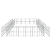 vidaXL Podwyższona donica gabionowa, galwanizowana stal, 200x100x20 cm
