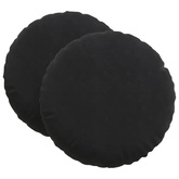 Poduszki na siedziska 2 pcs Czarny ? 80 x 29 cm Aksamit