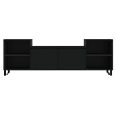 vidaXL Szafka pod TV, czarna, 160x35x55 cm, materiał drewnopochodny