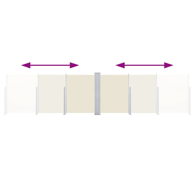 Zwijana markiza boczna, kremowa, 140 x 1000 cm