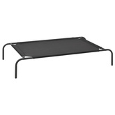 vidaXL Legowisko dla psa, na podwyższeniu, czarne, L, textilene