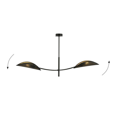 Lampa sufitowa LOTUS 2 BLACK/GOLD