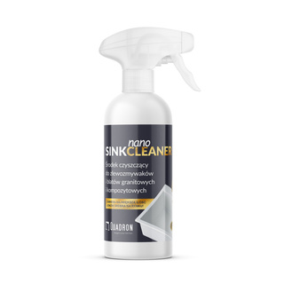 nano SINKCLEANER (250 ml) – środek czyszczący do zlewozmywaków i blatów granitowych i kompozytowych z jonami srebra, Quadron
