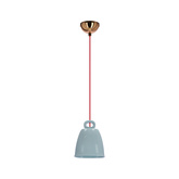 Lampa wisząca SEWILLA niebieska - z ceramicznym kloszem - skandynawska lampa nad wyspę i stół