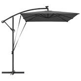 Parasol plażowy Ze LED Lights Antracyt 294 x 200 x 270 cm