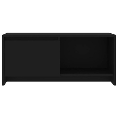 vidaXL Szafka pod TV, czarna, 90x35x40 cm, materiał drewnopochodny