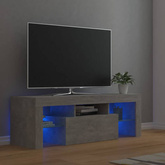Szafka pod TV z oświetleniem LED, szarość betonu, 120x35x40 cm vidaXL