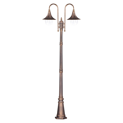 Lampa ogrodowa stojąca K-8127 CZARNY/ZŁOTY z serii BOSTON