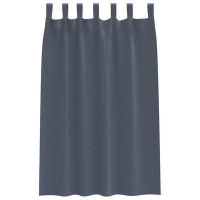 Firany blackout z kółkami 2 pcs Antracyt 175 x 140 cm Poliester