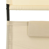 vidaXL Podwójny leżak z baldachimem, tkanina textilene, kremowy