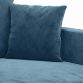 Fotel, niebieski, 60 cm, obity aksamitem