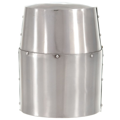 Replika średniowiecznego zabytkowego hełmu, LARP, srebrna stal