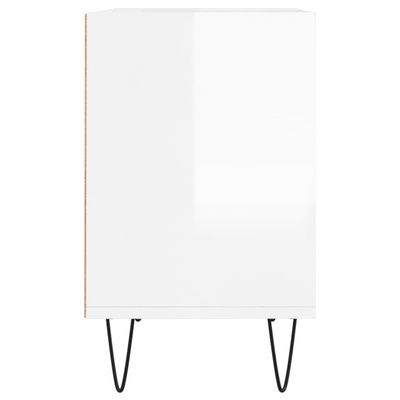 vidaXL Szafka pod TV, biała, wysoki połysk, 69,5x30x50 cm