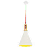 Lampa sufitowa wisząca candellux robinson 31-37695 e27 biały / wnętrze żółte