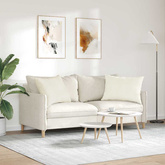 Poduszki na sofę 2 pcs Kremowy 70 x 50 cm Tkanina sztruksowa