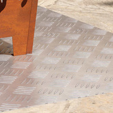 Stopień Prostokątny 2 pcs Srebrny 90 x 50 cm Aluminium