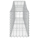 Kosze gabionowe, 9 szt, 200x30x40/60 cm, galwanizowane żelazo