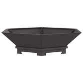 Kominek Czarny 100 x 100 x 28 cm Stal