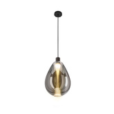 Lampa wisząca Denso 30 szklana czarna nad stół klosz dymiony pojedyncza