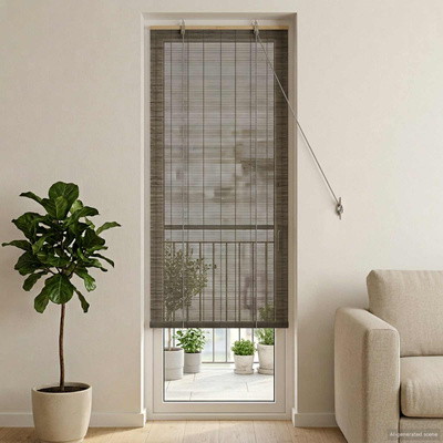 Roleta Szary 70 x 220 cm Bambus
