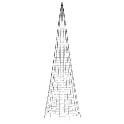 vidaXL Choinka z lampek, na maszt, 1534 niebieskie LED, 500 cm