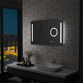 vidaXL Lustro łazienkowe z LED i czujnikiem dotykowym, 100x60 cm model standard