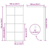 Ściana prysznicowa typu walk-in złoty 100 x 195 cm