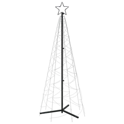 vidaXL Choinka stożkowa, 200 zimnych białych LED, 70x180 cm