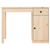 vidaXL Biurko, 100x50x75 cm, lite drewno sosnowe