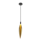 Lampa wisząca Nordic szklana tuba złota pojedyncza do salonu i sypialni