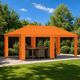 Pokrycie altany 6 x 3 m pomarańczowy Poliester 190 gsm