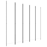 Parawan 5-panelowy, biały, 250x220 cm, tkanina