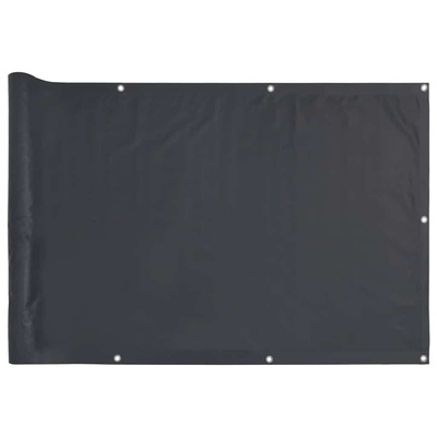 Osłona balkonowa, antracytowa, 400x120 cm, PVC