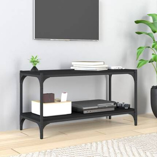 vidaXL Szafka pod TV, czarna 80x33x41 cm materiał drewnopochodny/ stal