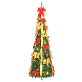 Sztuczna choinka typu pop-up, 100 LED, zielona, 150 cm