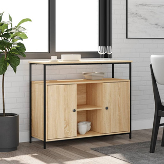Komoda Sonoma Oak 100x35x80 cm Drewno konstrukcyjne