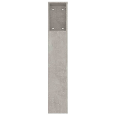 Wezgłowie łóżka z półkami, szarość betonu, 180x18,5x104,5 cm