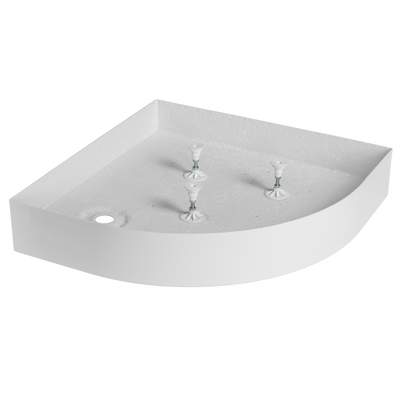 Brodzik półokrągły 80x80 16 cm bez syfonu polski AK-80-083-P Invena