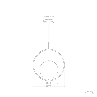 Lampa Wisząca Złota Kula Mleczna Abruzzo Rossi E27