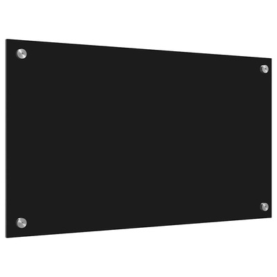 Panel kuchenny Czarny 70 x 40 cm szkło hartowane
