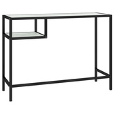vidaXL Biurko komputerowe, biały marmur 100x36x74 cm, hartowane szkło