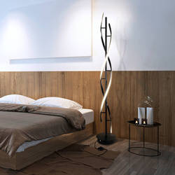 Lampa stojąca trend czarna 70W + pilot dl-f10