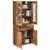 Highboard 2 szt. Stare drewno 69,5 x 34 x 180 cm