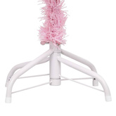 vidaXL Sztuczna choinka z lampkami i bombkami, różowa, 150 cm, PVC