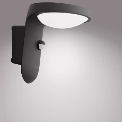 Kinkiet zewnętrzny z czujnikiem ruchu LED TYLA IR 9W 4000K 930lm IP44 antracyt Philips